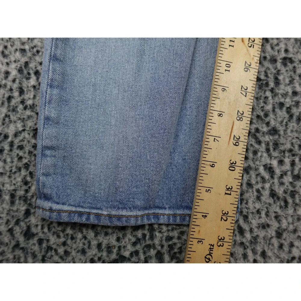 Levi's 501 Original Fit Jeans Mens 38x34 Light Blue Distressed Ripped 0501-3268